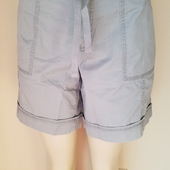 NWT Sonoma Mid Rise Khaki Shorts Frost Gray - Picture 4 of 8